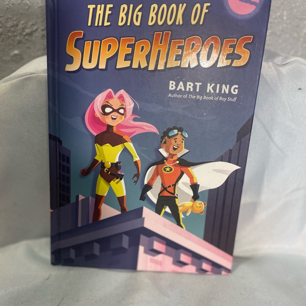 The Big Book of Superheroes Kids Book - Pink, Yellow, Blue Cover by